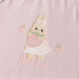 Dave&Bella Toddler Girls Purple Pink Rabbit Print Cotton Playful T-Shirts Tops