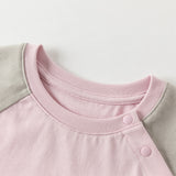 Dave&Bella Toddler Girls Purple Pink Rabbit Print Cotton Playful T-Shirts Tops