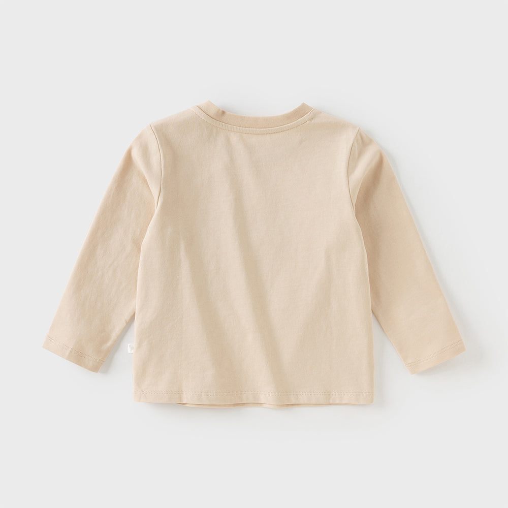Dave&Bella Boys Toddler Cotton Car Print Apricot Casual T-shirt Tops