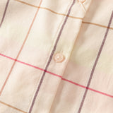Dave&Bella Toddler Girls Cotton Sweet Plaid Doll Collar Shirt Top