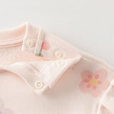 Dave&Bella Toddler Girls Toddler Sweet Pink Floral Sweatshirts Tops
