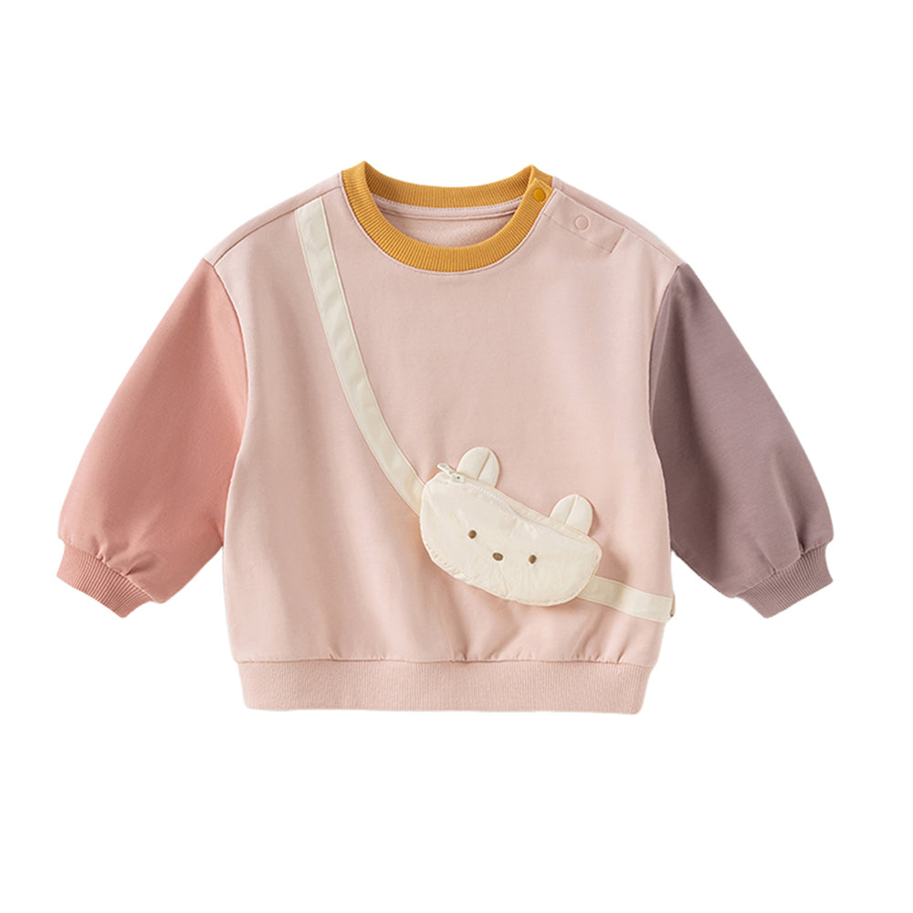 Dave&Bella Toddler Girls/Boys Color-blocked Cotton Long Sleeve Sweatshirts