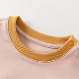 Dave&Bella Toddler Girls/Boys Color-blocked Cotton Long Sleeve Sweatshirts