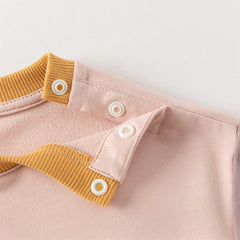 Dave&Bella Girls/Boys Autumn Colorblocked Cotton Long Sleeve T-Shirt