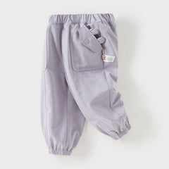 Dave&Bella Girls Autumn Drawstring Loose Casual Long Cargo Pants
