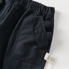 Dave&Bella Girls Autumn Drawstring Loose Casual Long Cargo Pants