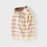 Dave&Bella Toddler Girls Adorable Purple Striped Vests