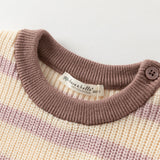 Dave&Bella Toddler Girls Adorable Purple Striped Vests