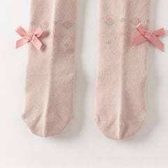 Dave&Bella Kids Girls Autumn Sweet Pink Peplum Thin Footed Tights Leggings