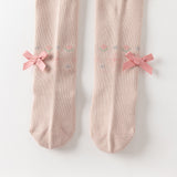Dave&Bella Kids Girls Sweet Pink Lightweight Thin Footed Tights Leggings