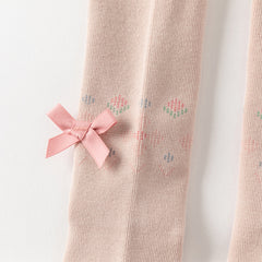 Dave&Bella Kids Girls Autumn Sweet Pink Peplum Thin Footed Tights Leggings
