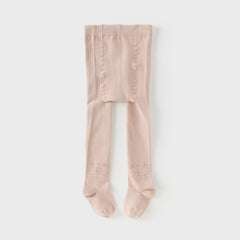 Dave&Bella Kids Girls Autumn Sweet Pink Peplum Thin Footed Tights Leggings