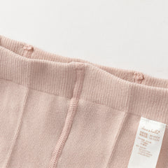 Dave&Bella Kids Girls Autumn Sweet Pink Peplum Thin Footed Tights Leggings
