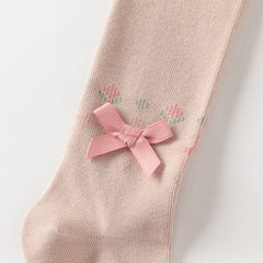 Dave&Bella Kids Girls Autumn Sweet Pink Peplum Thin Footed Tights Leggings