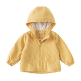 Dave&Bella Toddler Girls Yellow Outwear Hooded Coat