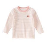 Dave&Bella Toddler Girls/Boys Cotton Casual Striped T-Shirts