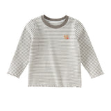 Dave&Bella Toddler Girls/Boys Cotton Casual Striped T-Shirts