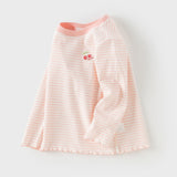 Dave&Bella Toddler Girls/Boys Cotton Casual Striped T-Shirts