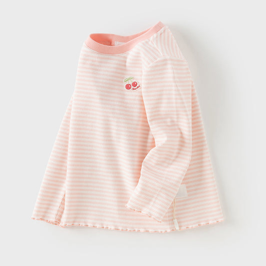 Dave&Bella Toddler Girls/Boys Autumn Cotton Casual Striped T-Shirts Top