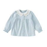 Dave&Bella Girls Toddler Cotton Casual Neckline Embroidered T-Shirts