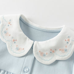 Dave&Bella Girls Autumn Cotton Casual Neckline Embroidered Shirt Blouse