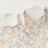 Dave&Bella Toddler Girls Sweet Cotton Floral Print Party Dress
