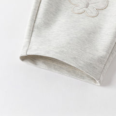 Dave&Bella Toddler Girls Winter Fashion Silver Grey Casual Loose Knit Pants