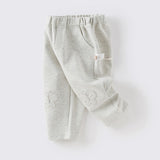 Dave&Bella Toddler Girls Fashion Silver Grey Casual Loose Knit Pants