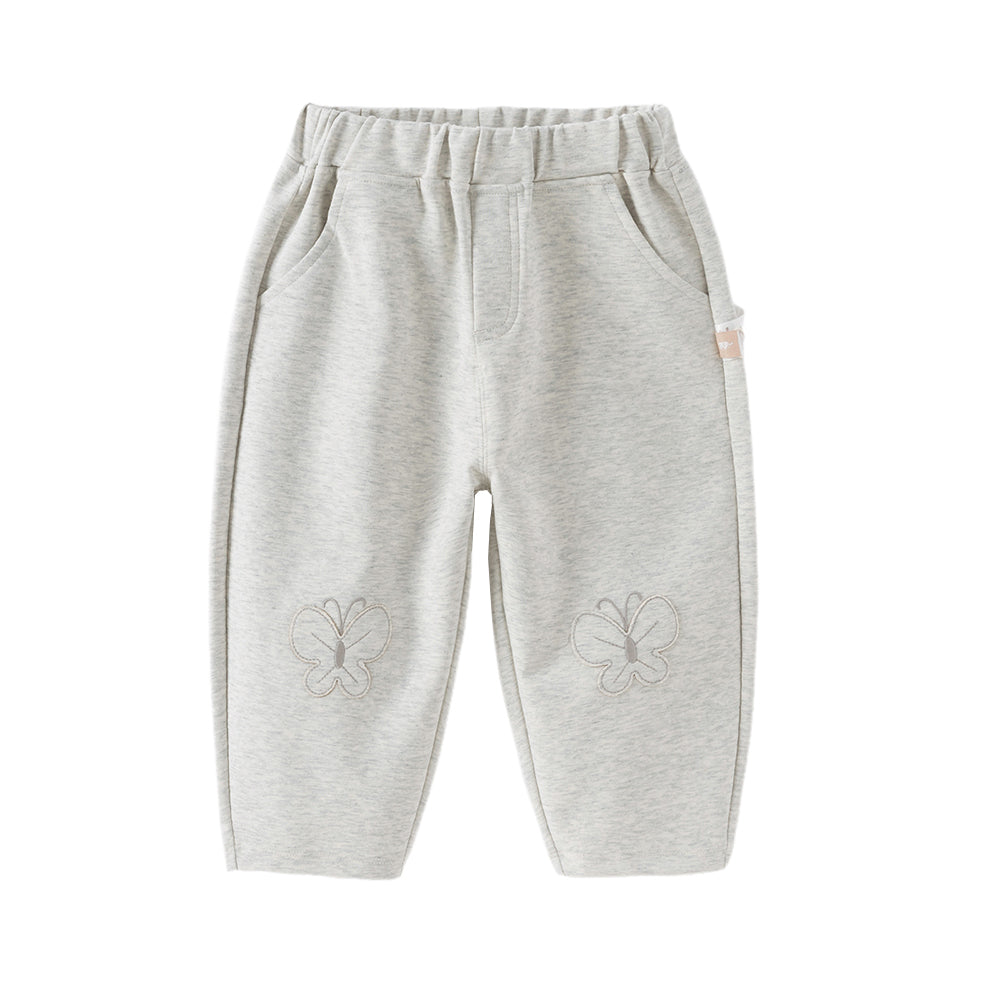 Dave&Bella Toddler Girls Fashion Silver Grey Casual Loose Knit Pants