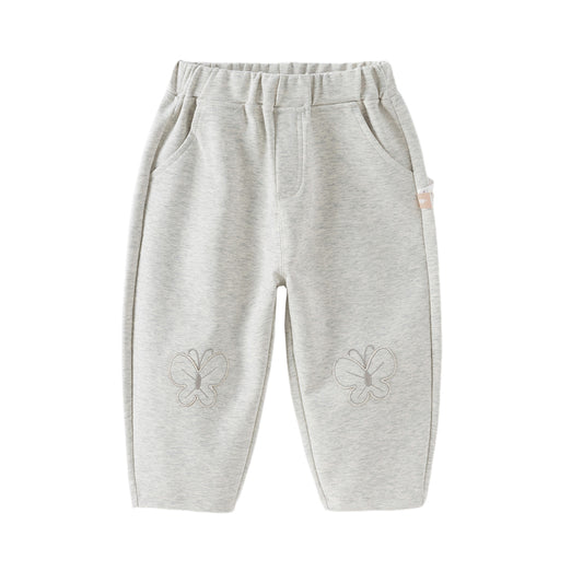 Dave&Bella Toddler Girls Winter Fashion Silver Grey Casual Loose Knit Pants