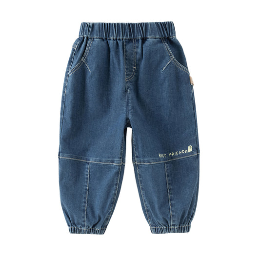 Dave&Bella Boys Autumn Toddler Denim Loose Casula Jeans Pants