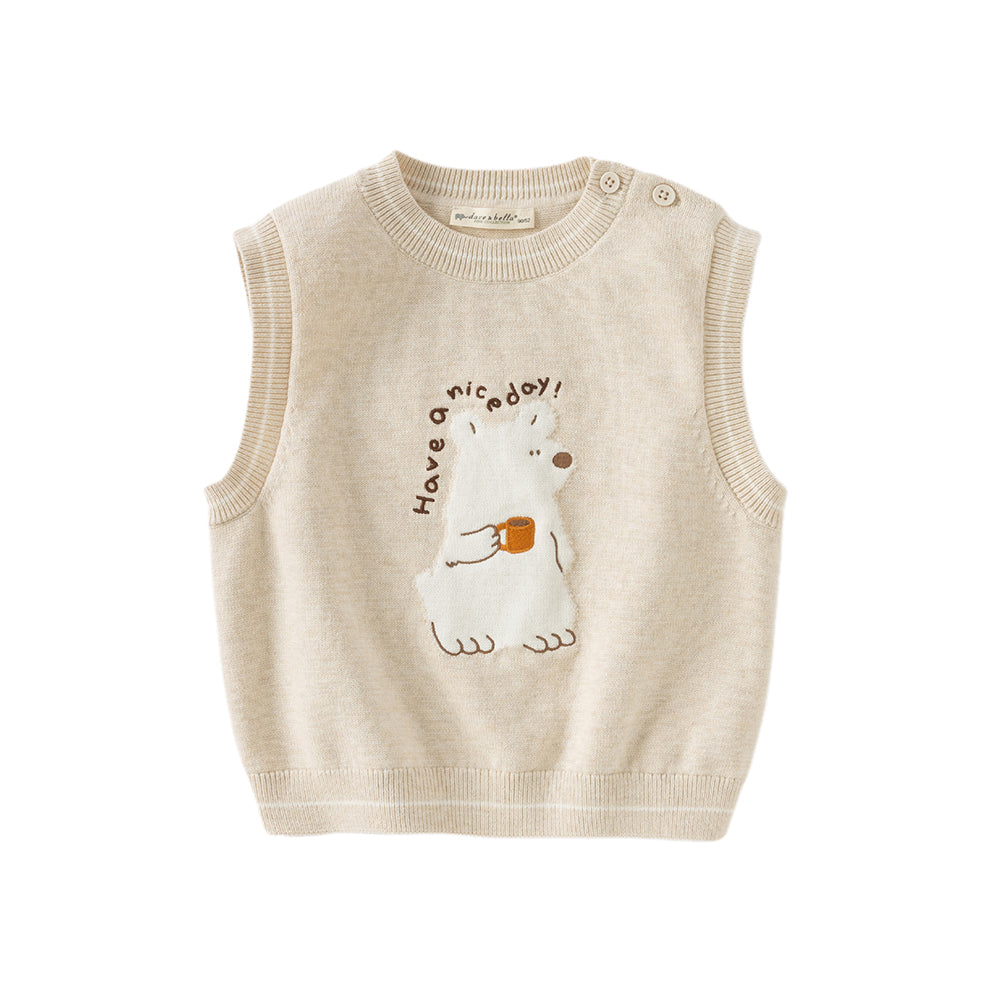 Dave&Bella Girls/Boys Autumn Cotton Indoor Warm Sleeveless Vest Top