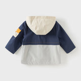 Dave&Bella Boys Kids Navy Blue Windproof Hooded Jackets
