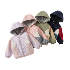 Dave&Bella Girls/Boys Autumn Outdoor Hooded Windbreaker Coat