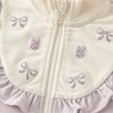 Dave&Bella Toddler Girls Purple Coat Grey Pants Suits