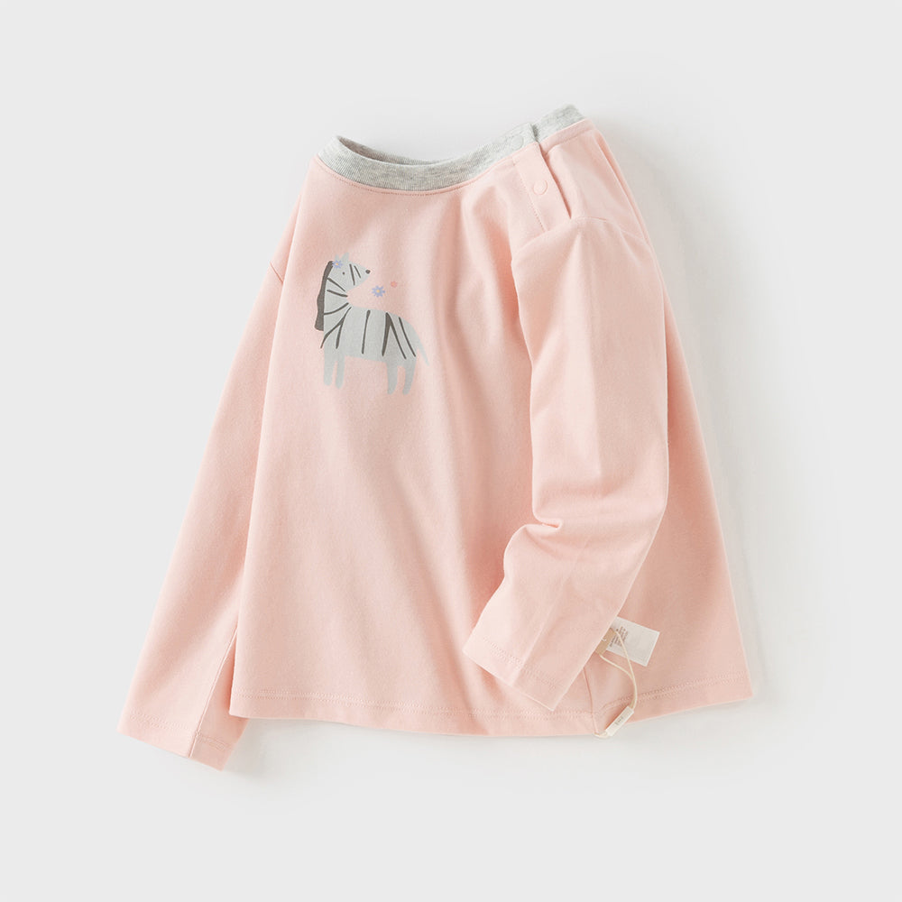 Dave&Bella Girls/Boys Toddler Antimicrobial Print T-Shirt Tops