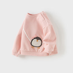 Dave&Bella Girls Autumn Sweet Cotton Loose Sweatshirt Pullover Top