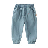 Dave&Bella Toddler Girls Light Blue Loose Jeans Pants