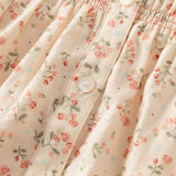 Dave&Bella Toddler Girls Cotton Sweet Floral Print Blouse Shirt Top