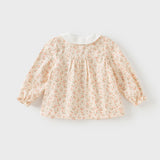 Dave&Bella Toddler Girls Cotton Sweet Floral Print Blouse Shirt Top