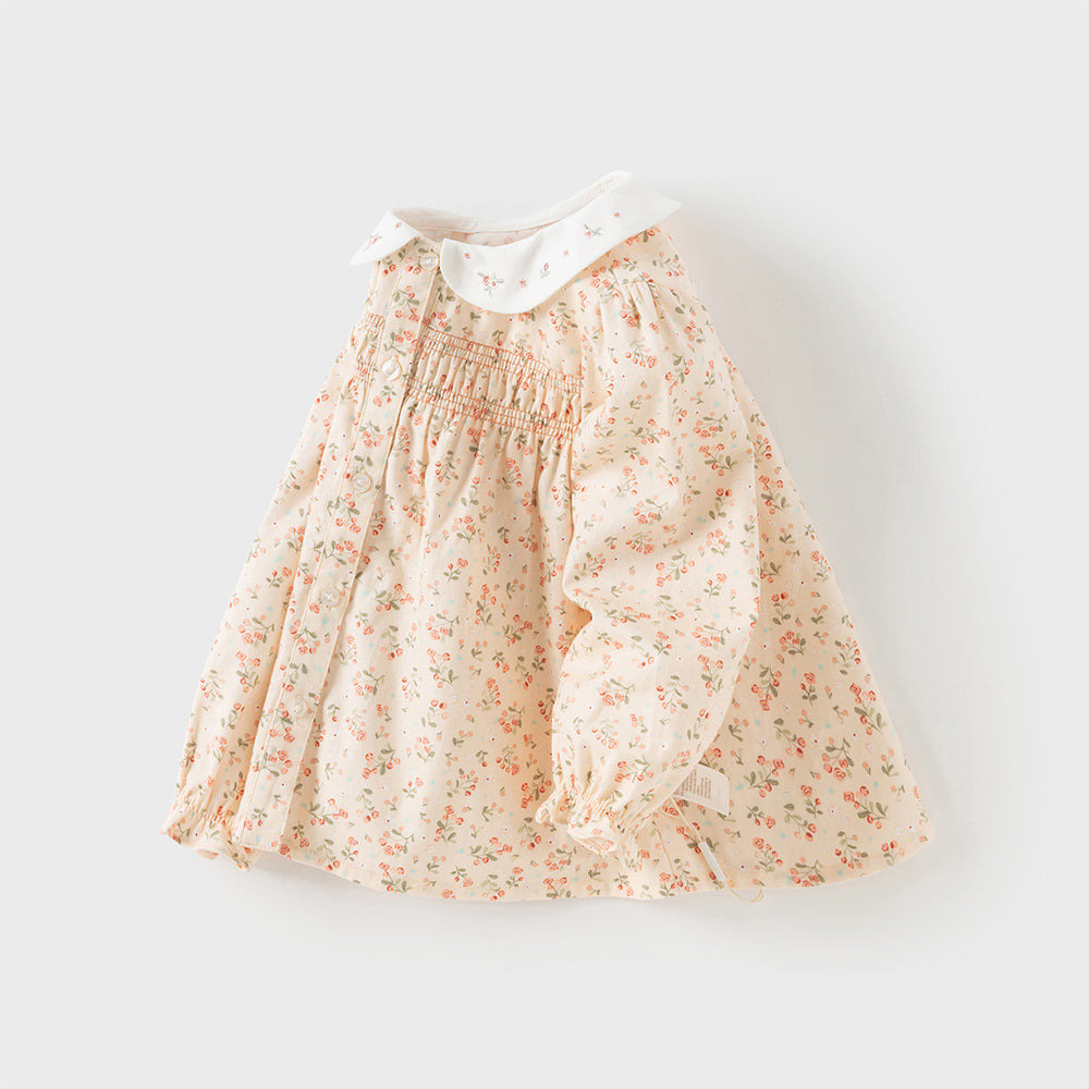 Dave&Bella Toddler Girls Cotton Sweet Floral Print Blouse Shirt Top