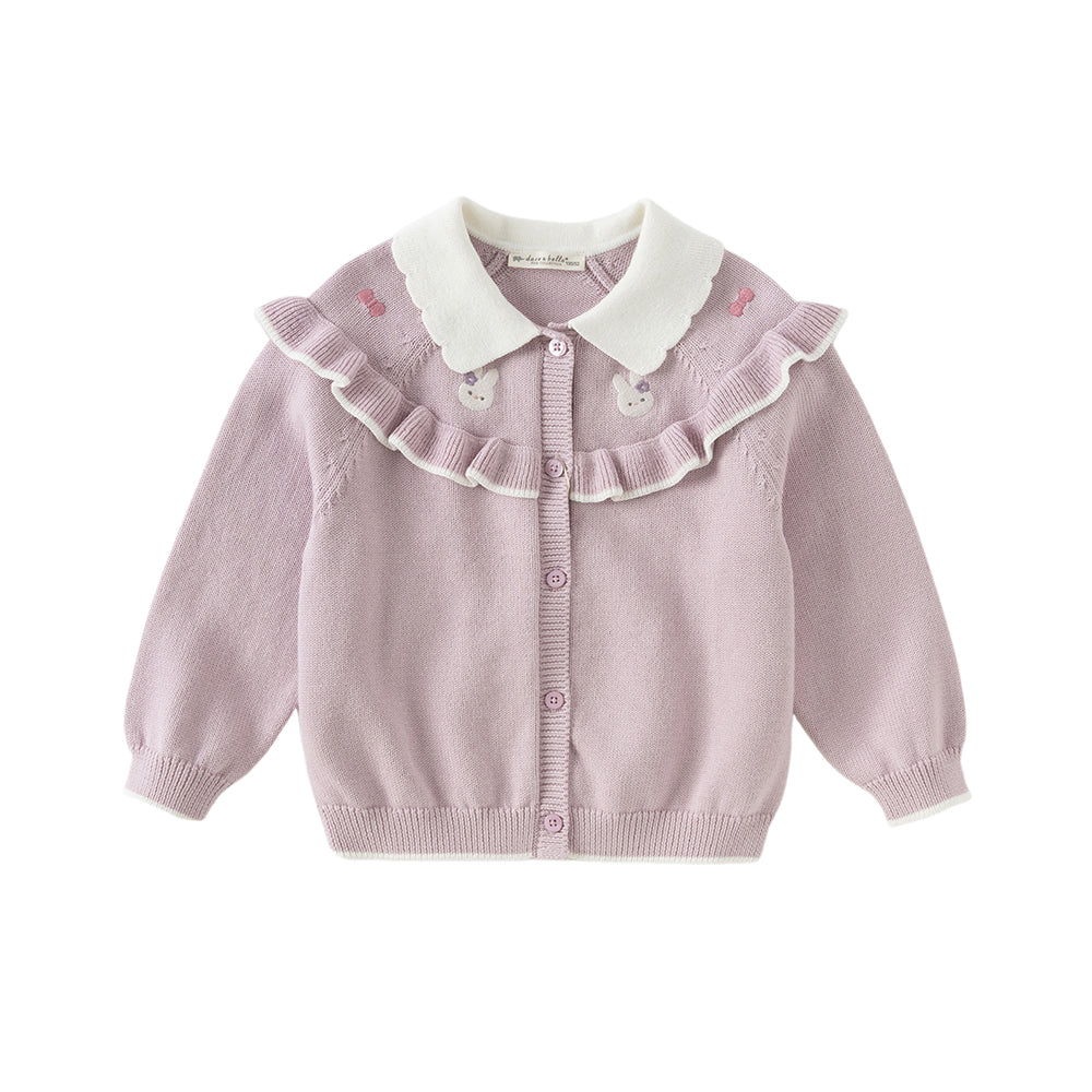 Dave&Bella Girls Autumn Cotton Sweet Casual Sweater Cardigan Coat Top
