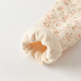 Dave&Bella Baby Girls Orange Floral Indoor Warm One-piece Crawling Romper Suit