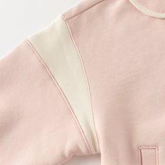 Dave&Bella Girls Autumn Sweet Pink Cotton Pink Coat Long Pant Outfit Sets