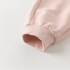 Dave&Bella Girls Autumn Sweet Pink Cotton Pink Coat Long Pant Outfit Sets