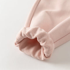 Dave&Bella Girls Autumn Sweet Pink Cotton Pink Coat Long Pant Outfit Sets