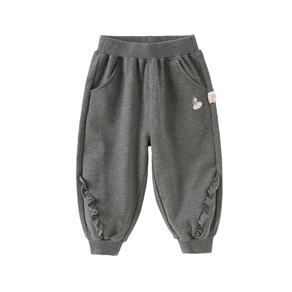 Dave&Bella Girls Toddler Cotton Outdoor Cute Drawstring Pants