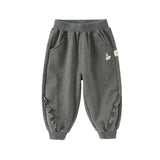 Dave&Bella Girls Toddler Cotton Outdoor Cute Drawstring Pants
