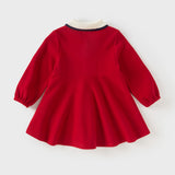 Dave&Bella Toddler Pure Cotton Festival Red Princess Dress
