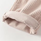 Dave&Bella Toddler Girls Cotton Lightweight Lace Cotton Straight Leg Pants